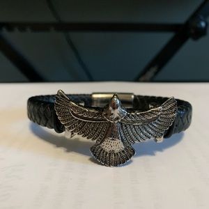 Men’s Eagle leather bracelet